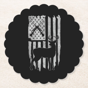 American Flag Hirschjagd Patriotischer Jäger Männe Untersetzer