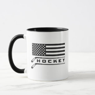 American Flag Hockey Apparel - Hockey Tasse