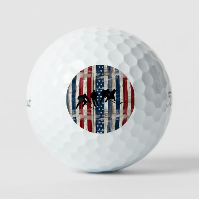 American Flag Hockey Heritage Golfbälle (Vorderseite)