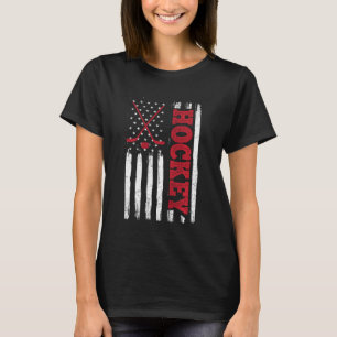 American Flag Hockey Usa Patriotic I Hockey T-Shirt