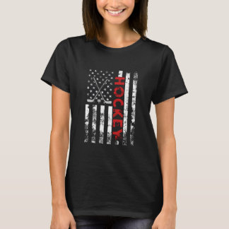 American Flag Hockey USA Patriotic T-Shirt