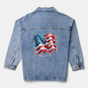 American Flag Jean Jacket Jeansjacke
