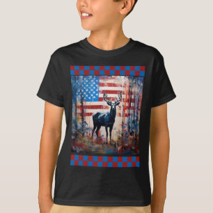 American Flag Jungle Jagd Lover Camouflage Hirsche T-Shirt