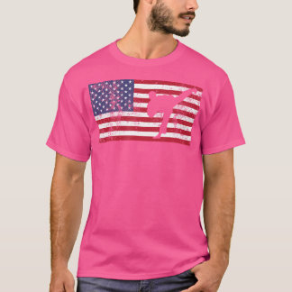 American Flag Karate Usa Patriotic Fight Sport K T-Shirt