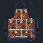 American Flag Kitchen Apron – Patriotic USA Schürze<br><div class="desc">American Flag Kitchen Apron – Patriotic USA BBQ Cooking and Baking Show your patriotic spirit while cooking, baking, or entertaining with this American Flag Kitchen Apron. Featuring a classic red, white, and blue design inspired by the U.S. flag, this apron is perfect for Fourth of July celebrations, Memorial Day, Independence...</div>