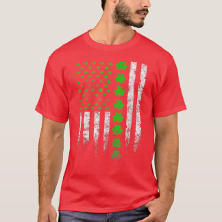 American Flag Kleeblatt Clove St Patricks Day Wome T-Shirt