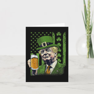 American Flag Kleeblatts Irish Trump St Patricks D Karte