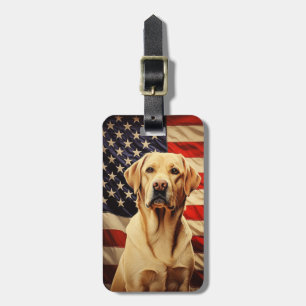 American Flag Labrador Gepäckanhänger