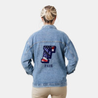 American Flag Letter F Personalisiere deinen Namen