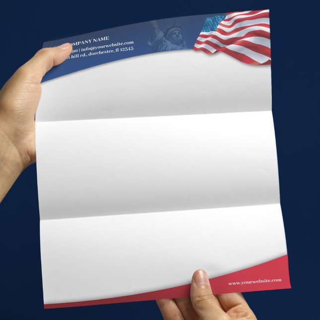 American Flag Letterhead Briefbogen (Von Creator hochgeladen)