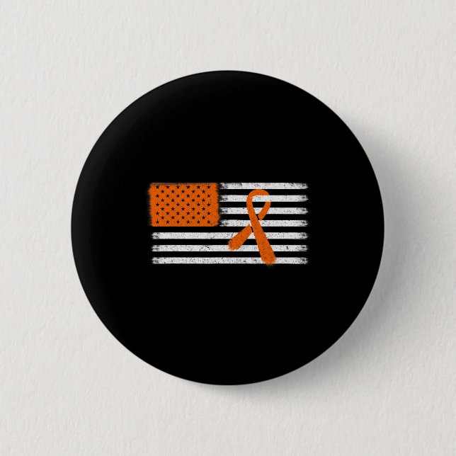 American Flag Leukemia and Multiple Sklerose Ribb Button (Vorderseite)