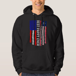 American Flag Liberia Flag Best Pappy Ever Family Hoodie