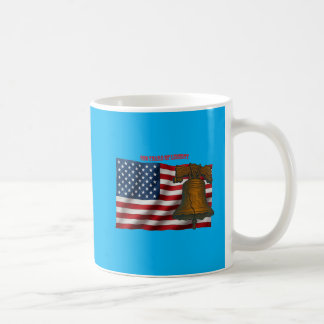 American Flag & Liberty Bell Independence Day URM Kaffeetasse