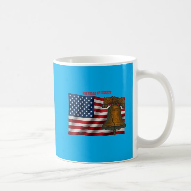 American Flag & Liberty Bell Independence Day URM Kaffeetasse (Rechts)