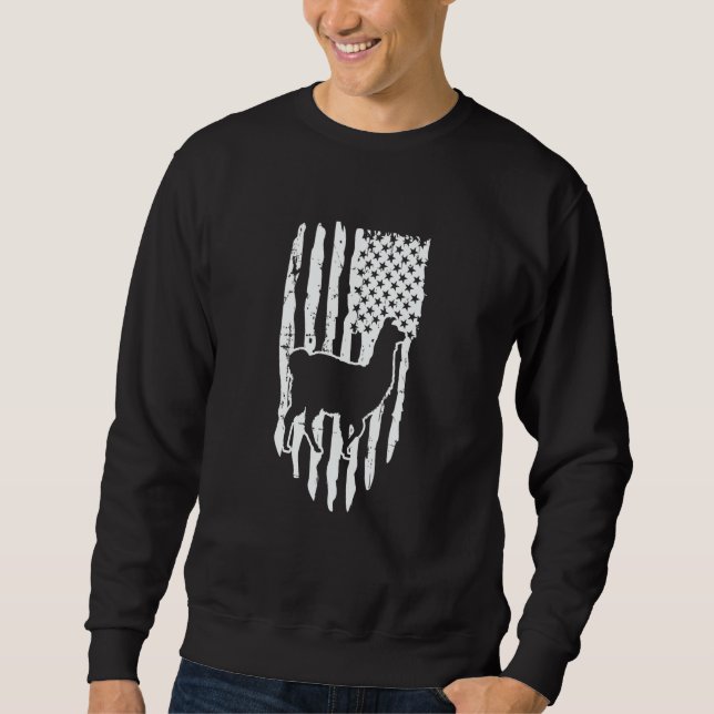 American Flag Llama Sweatshirt (Vorderseite)
