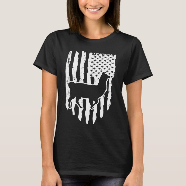 American Flag Llama T-Shirt (Vorderseite)