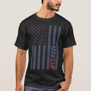 American Flag Makeup T-Shirt