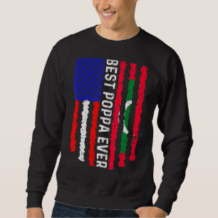 American Flag Malediven Flag Beste Poppa-Familie Sweatshirt