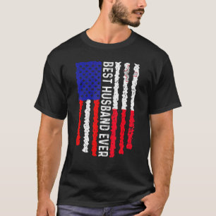 American Flag Malta Flag Best Husband Ever Family T-Shirt