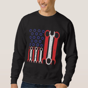 American Flag Mechanic Tools USA Liebe Handwerker Sweatshirt