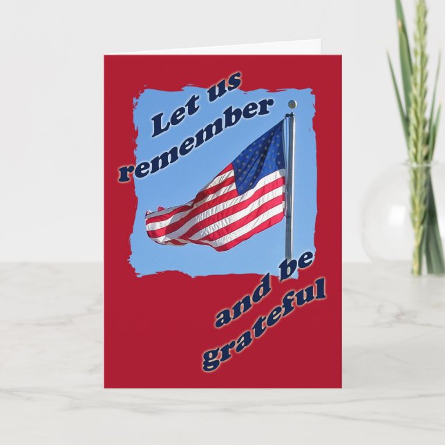 American Flag Memorial Day Card Karte (Vorderseite)