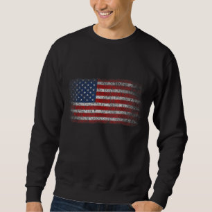 American Flag Men Women 4. Juli Vintag USA Fl Sweatshirt