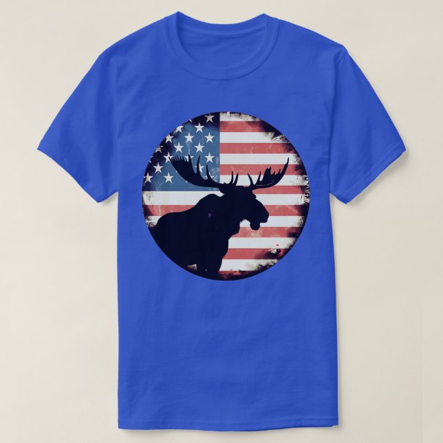 American Flag Moose T-Shirt (Design vorne)
