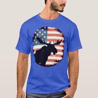 American Flag Moose T-Shirt