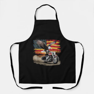 American Flag Motorrad Tshirt USA Flag Biker Ret Schürze