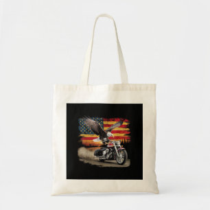 American Flag Motorrad Tshirt USA Flag Biker Ret Tragetasche