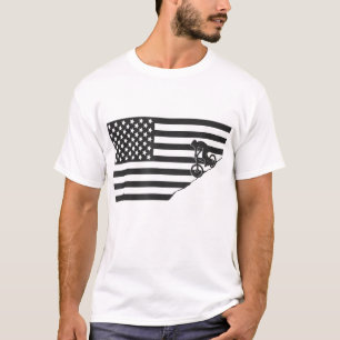 American Flag Mountain Bike Apparel - Mountainbike T-Shirt