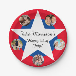 American Flag National Day Rot, Blau und Weiß Pap Pappteller