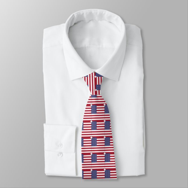 American Flag Neck Tie Krawatte (Gebunden)
