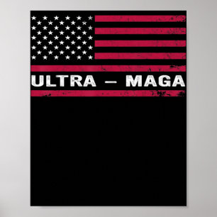 American Flag Outfit Black American Flag Fun Ultra Poster