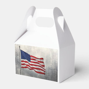 American Flag Paper Gevor Box, Gable 4x2.5x5 Geschenkschachtel