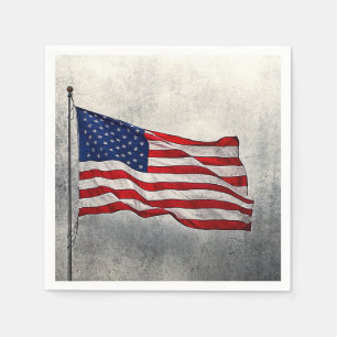 American Flag Paper Napkins Serviette