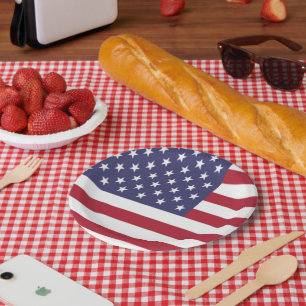 American Flag Paper Plate Pappteller