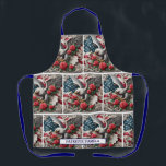 American Flag Patriotic Bald Eagle Schürze<br><div class="desc">Patriotic American Flag Bald Eagle & Roses Custom Name Apron – USA BBQ Kitchen Apron Show off your patriotic spirit in style with this bold Patriotic American Flag Bald Eagle and Roses Custom Name Apron. Featuring a powerful bald eagle set against the stars and stripes of the American flag, surrounded...</div>