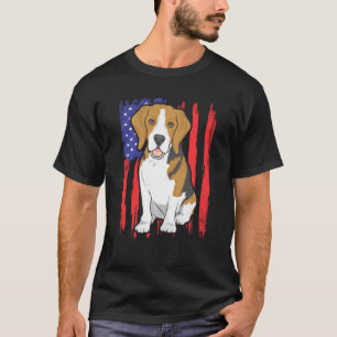 American Flag Patriotic Beagle Dog Animal T-Shirt
