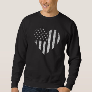 American Flag Patriotic Boys Girls Men Women 4th O Sweatshirt