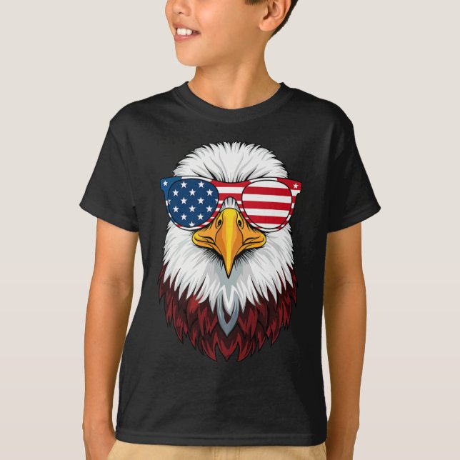 American Flag Patriotic Eagle Shirt Men Boys 4th O (Vorderseite)