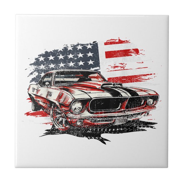 American Flag Patriotic Fliese (Vorderseite)