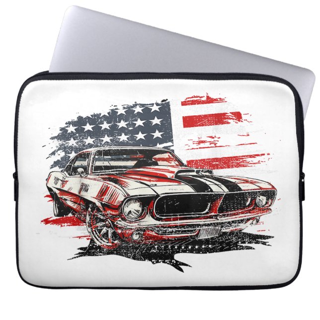 American Flag Patriotic Laptopschutzhülle (Vorderseite)