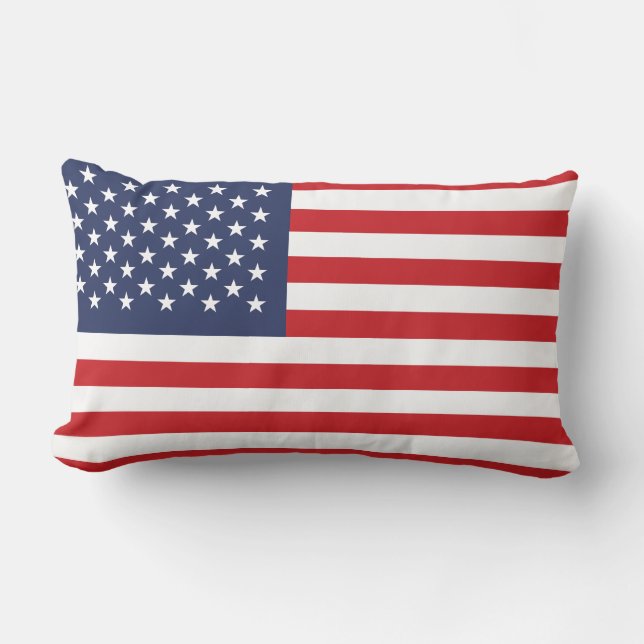 American Flag Patriotic Lendenkissen (Vorderseite)