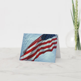 American Flag - Patriotic Note Card - Dankeskarte