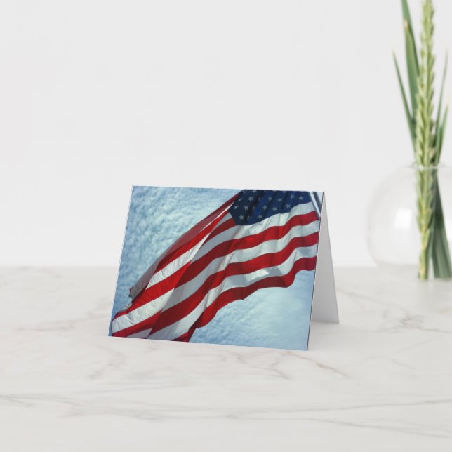 American Flag - Patriotic Note Card - Dankeskarte (Vorderseite)