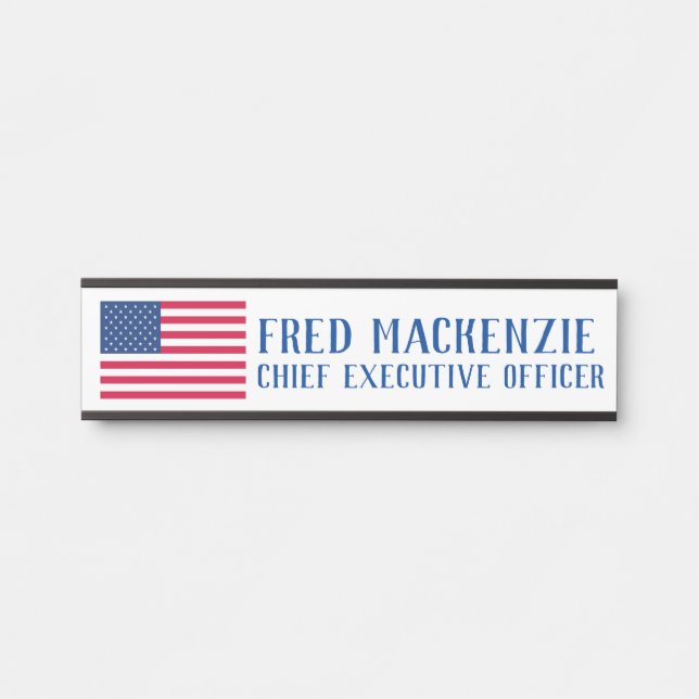 American Flag Patriotic Office Door Sign Türschild (Vorderseite )