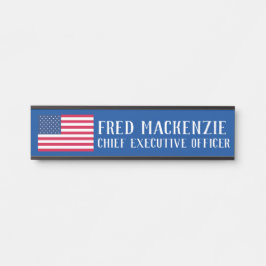 American Flag Patriotic Office Door Sign Türschild