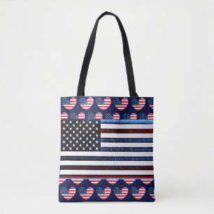 American Flag Patriotic Red White Blue Toag Tasche