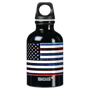 American Flag Patriotic Red White Blue Water Bottl Wasserflasche